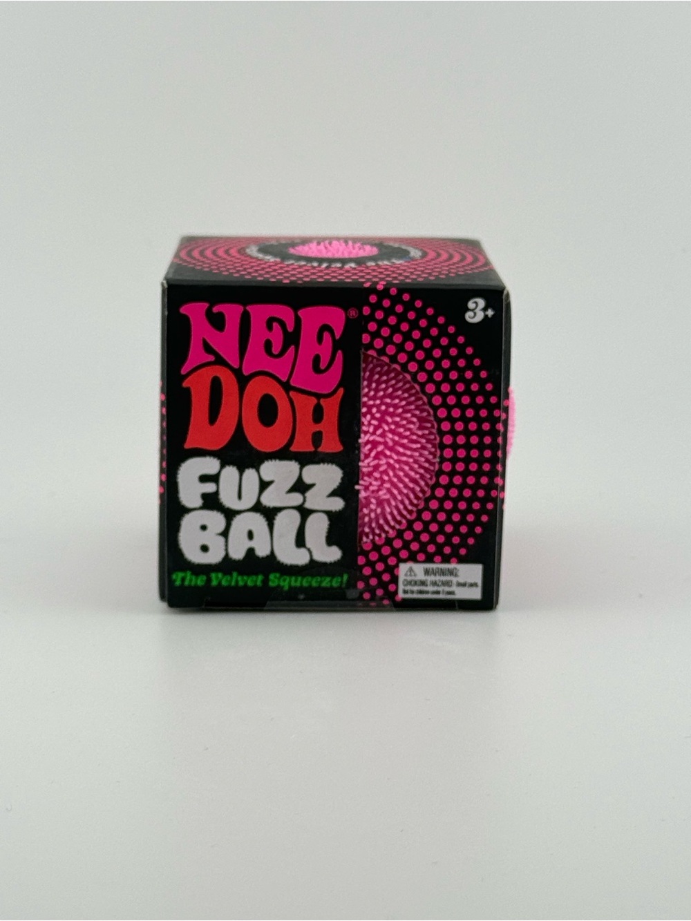 Needoh Fuzz Ball Velvet Squeeze - Pink